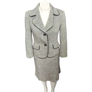 Chadwicks Elegant Grey Skirt Suit Size 4P